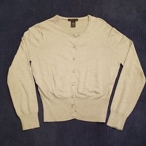 Vintage The Limited Light Gray Button-Up Women's Cardigan